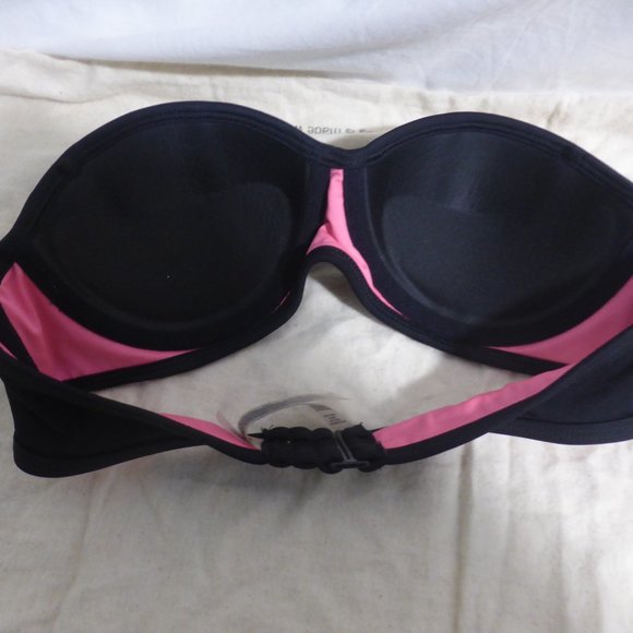 PINK, VS, Victoria's Secret, Black and Pink Bra, size small (AA-C) - Picture 4 of 7